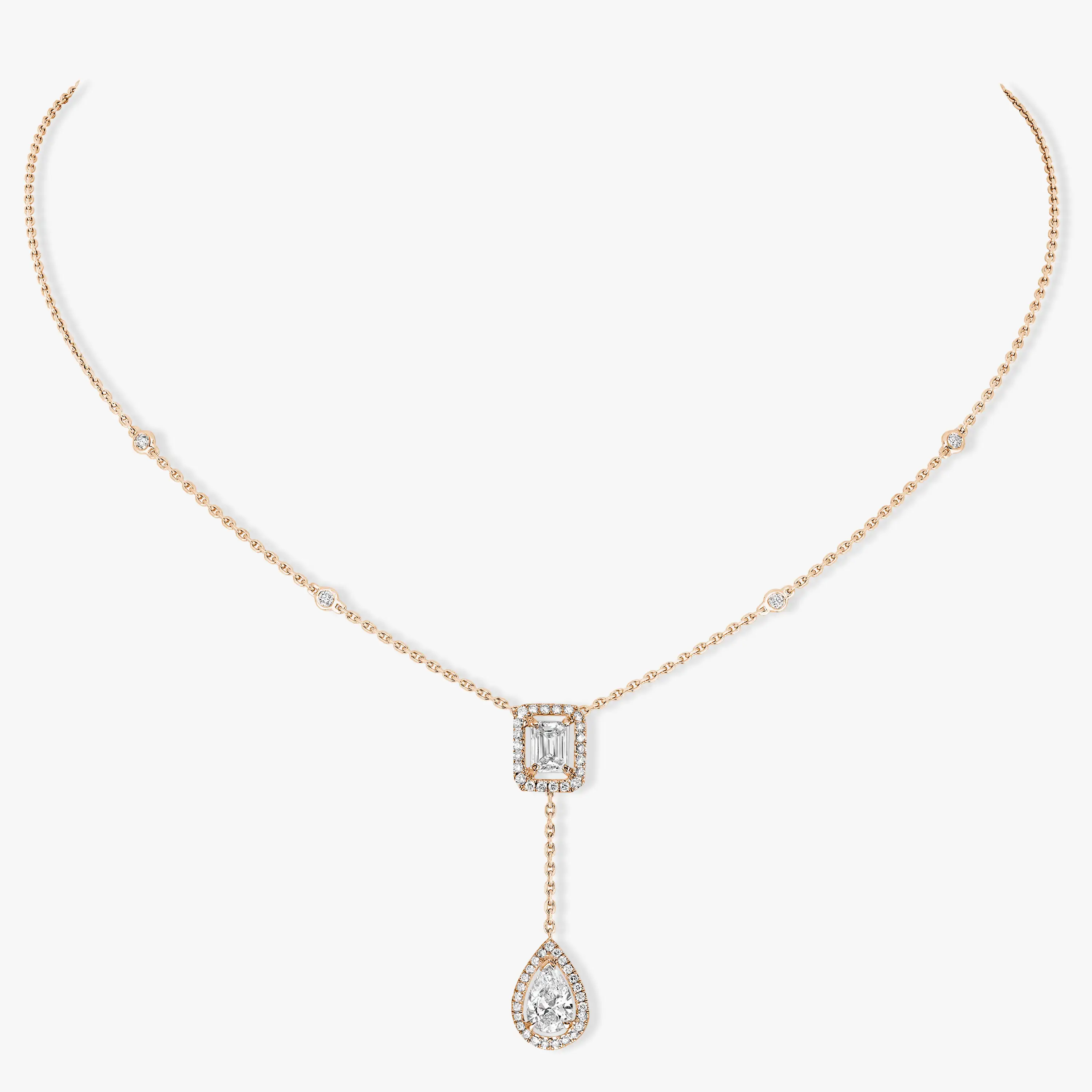 MY TWIN tie necklace 0.40 ct X2 2 colors available